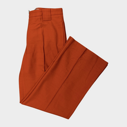Victoria by Victoria Beckham women's orange wool wide-leg trousers