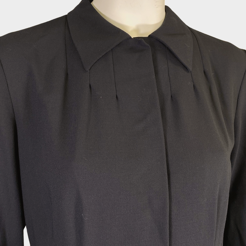 Balmain black midi-length shirt dress
