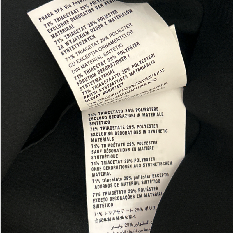 Miu Miu Black One-Shoulder Mini Dress With Sequin Bow