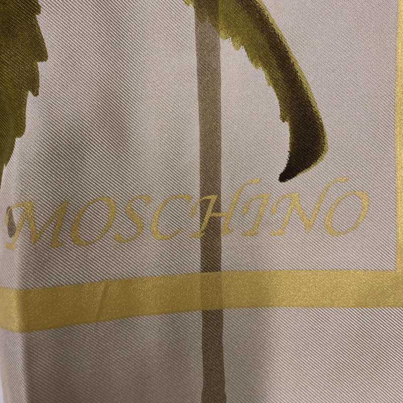 Moschino Love multicoloured floral print silk scarf