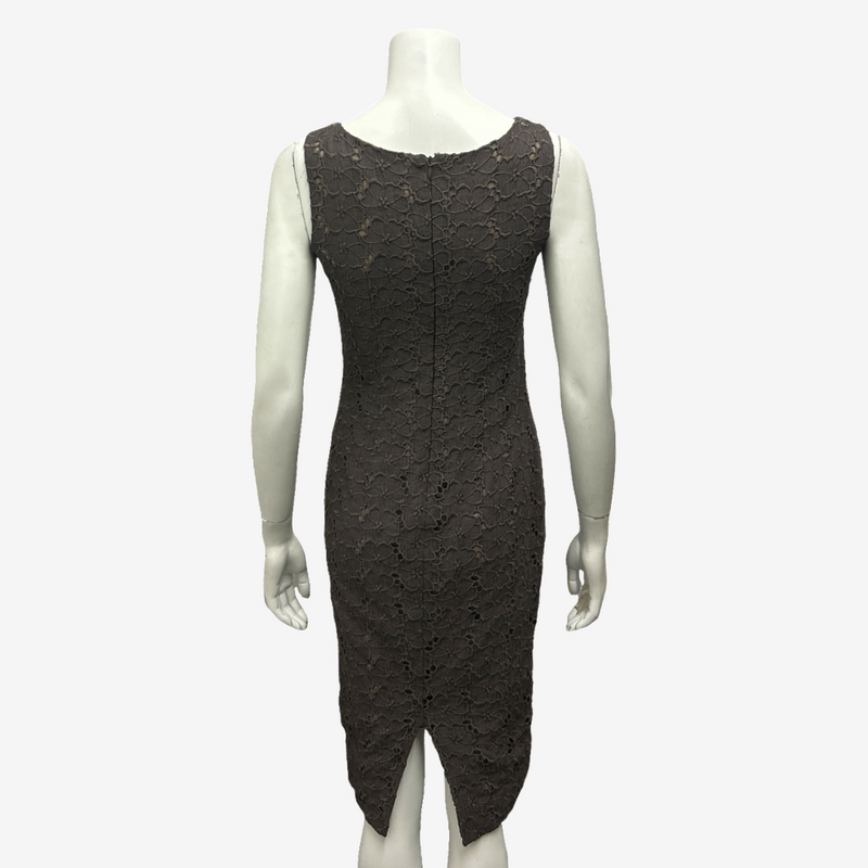 Giambattista Valli Taupe Embroidery Sleeveless Dress