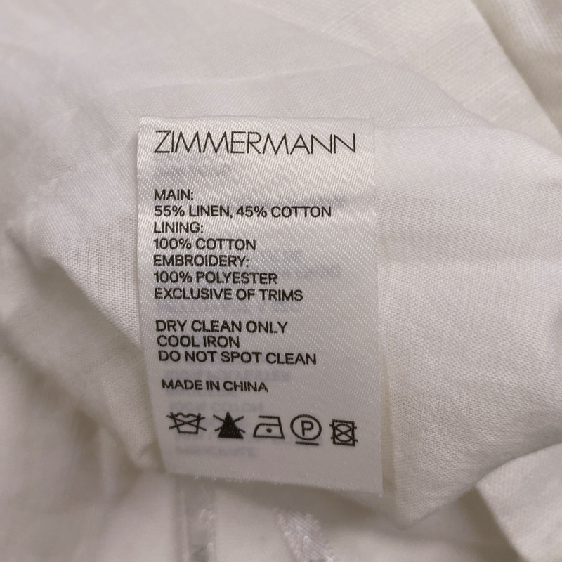 Zimmermann white and multicoloured lace and crochet embroidered set