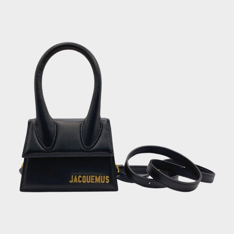 Jacquemus women's black Le Chiquito mini leather tote
