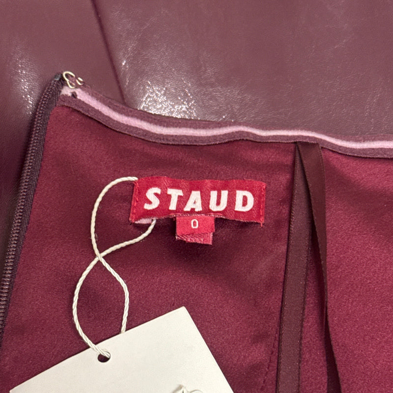 Staud Burgundy Mini Dress