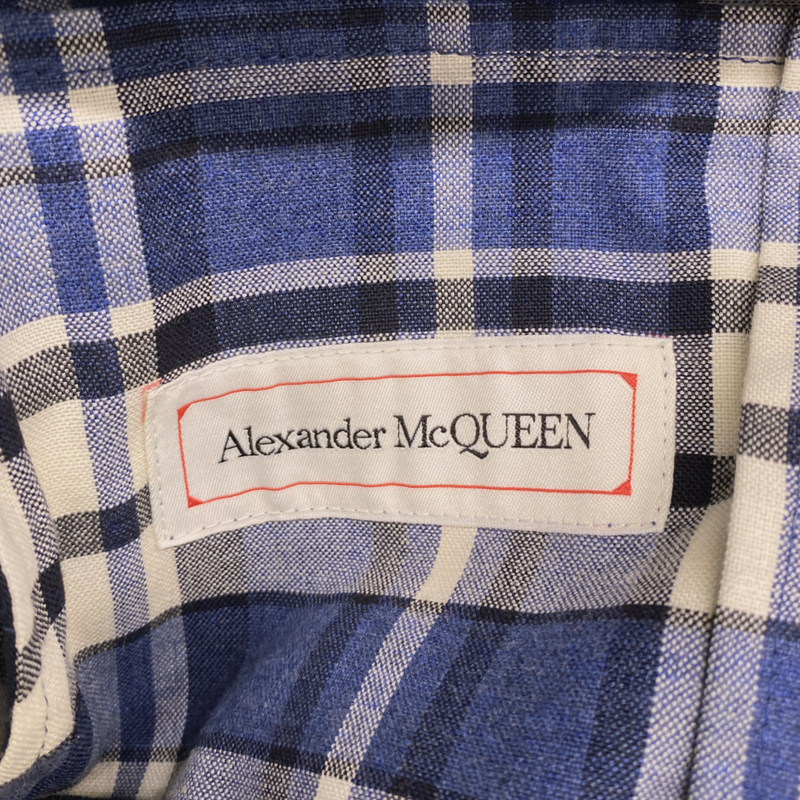Alexander McQueen women's navy and white cotton bomber jacket