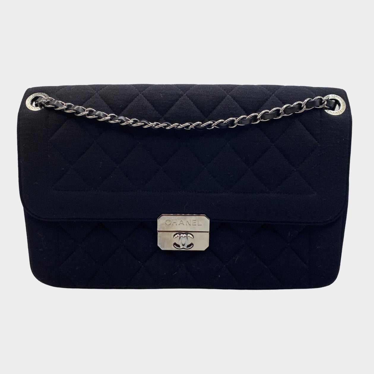 Chanel - Authenticated 2.55 Handbag - Plastic Black Plain for Women, Good Condition