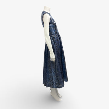 Emilia Wickstead Blue Snake Print PVC Dress – Loop Generation