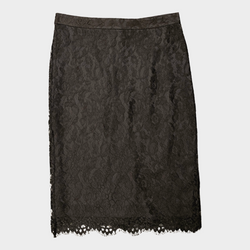 Dolce & Gabbana black lace mid-length skirt