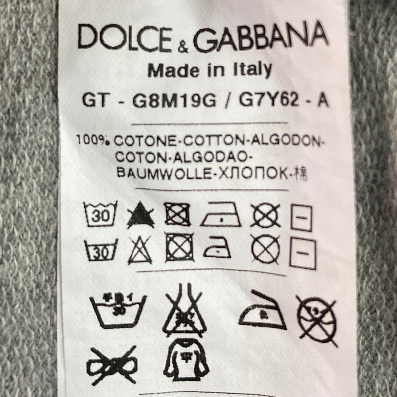 Dolce&Gabbana men's grey cotton graphic print hoodie