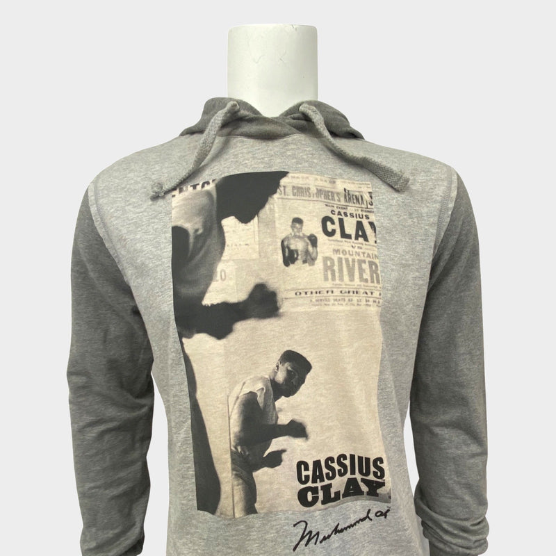 Dolce&Gabbana men's grey cotton graphic print hoodie