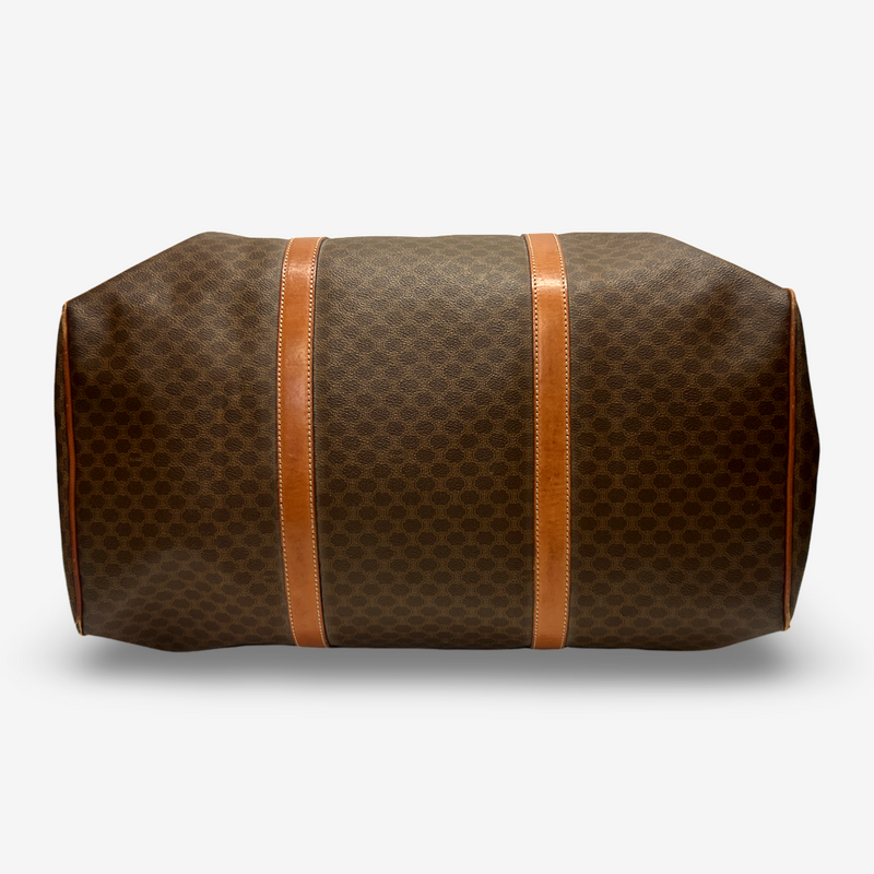 Celine Unisex Brown Leather Boston Duffle Travel Bag