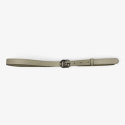 Gucci Ecru GG Marmont Thin Leather Belt