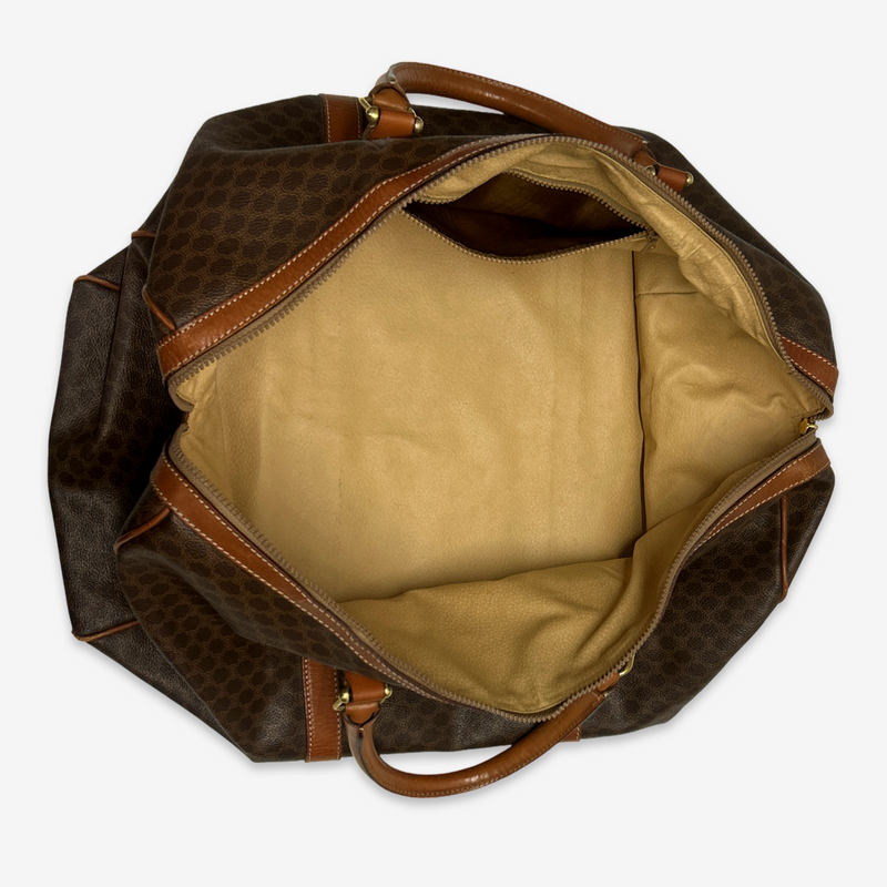 Celine Unisex Brown Leather Boston Duffle Travel Bag