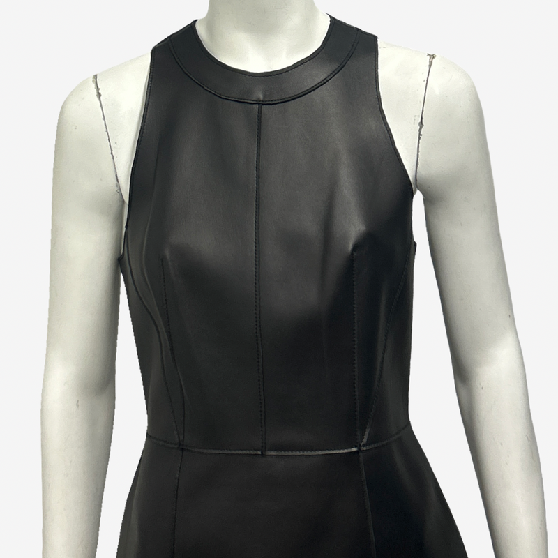 3.1 Phillip Lim Black Lambskin Mini Dress
