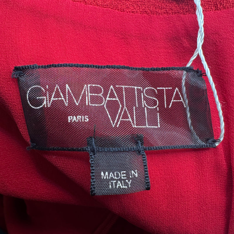 Giambattista Valli Wool Blend Red Textured Dress