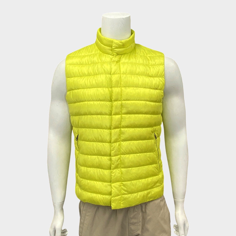 Herno men's acid yellow light puffer vest