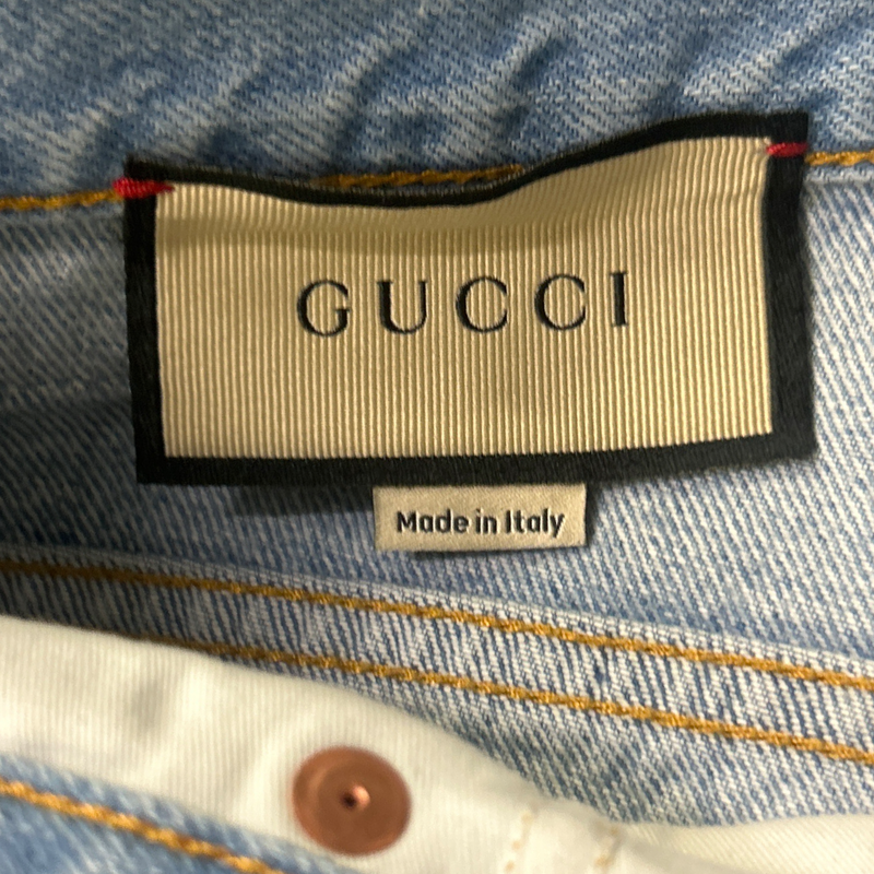 Gucci Men's Light Blue Denim "Love Parade" Jeans