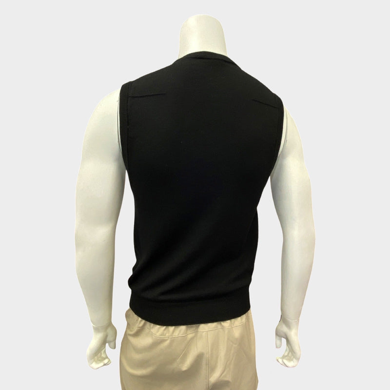 Dior Men's black wool vest