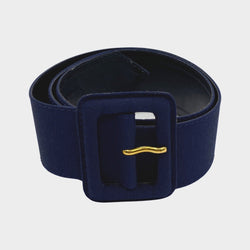 Yves Saint Laurent women's 'Rive Gauche' navy fabric belt
