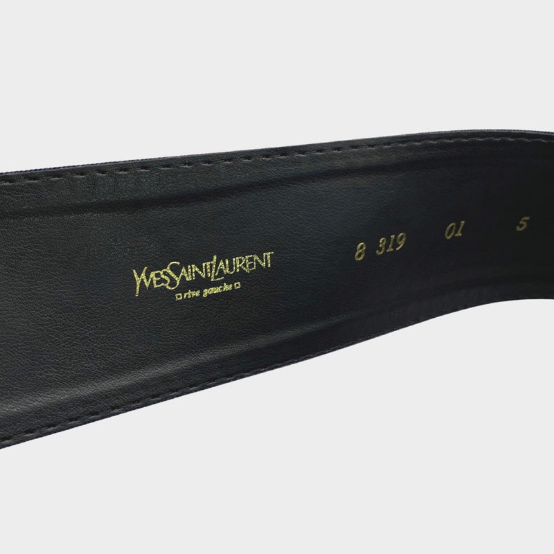 Yves Saint Laurent women's 'Rive Gauche' navy fabric belt