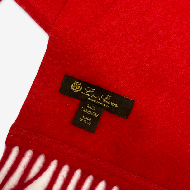 Loro Piana Men's Red Cashmere Scarf