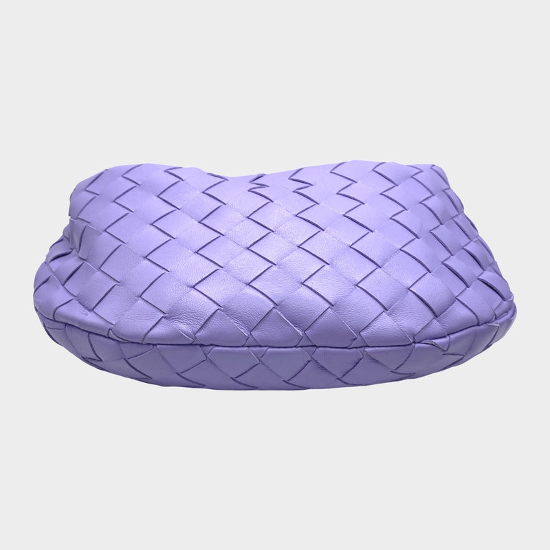 Bottega Veneta women's purple intrecciato woven leather mini Jodie handbag
