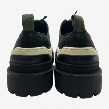 Christian Dior x Sacai men's black leather derby-style shoe with