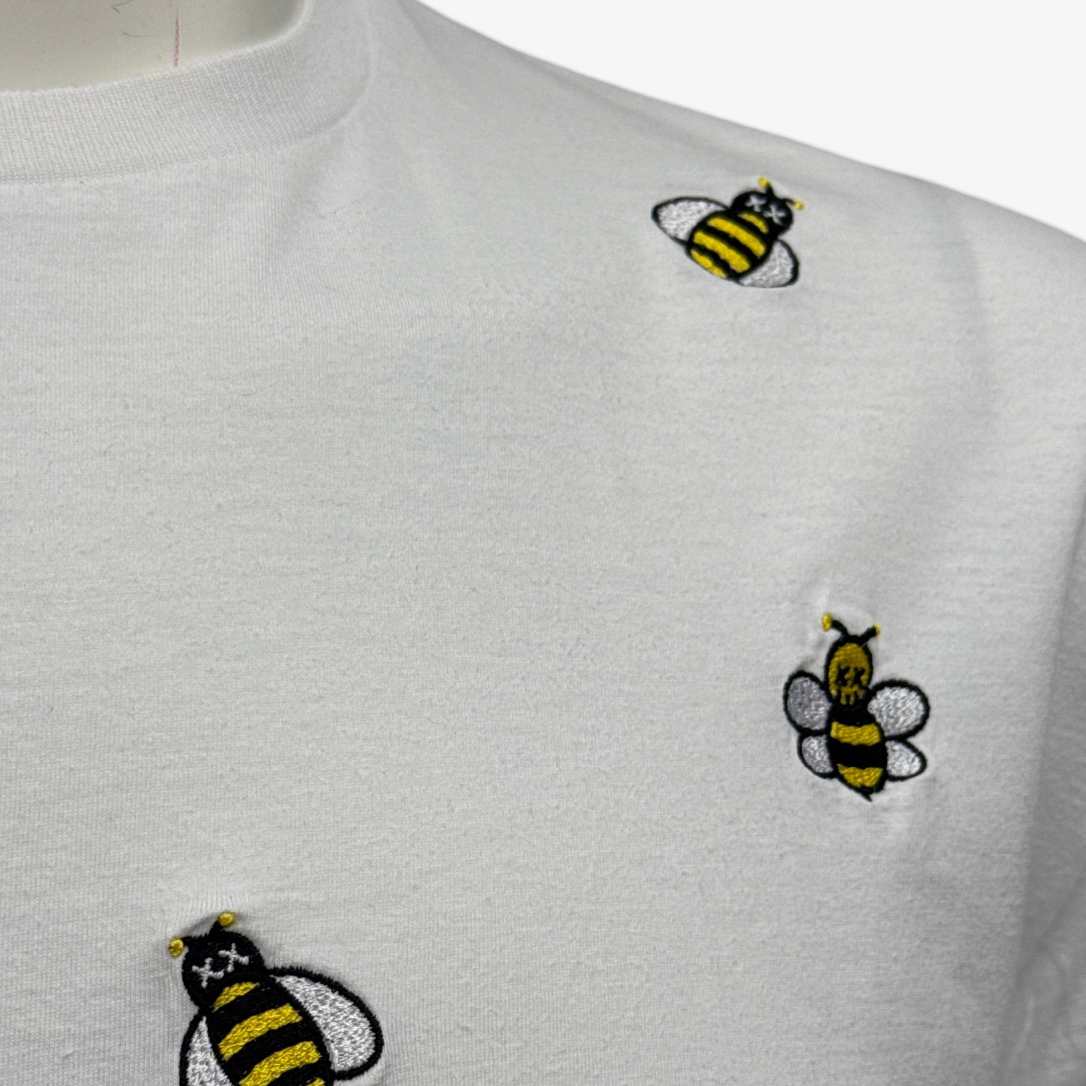 Dior Men's Bee Embroidery White Cotton T-Shirt – Loop Generation