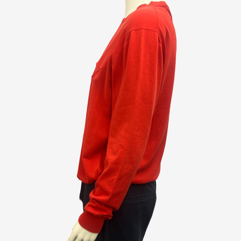Givenchy Men's Red Cotton Jumper With Star Detail