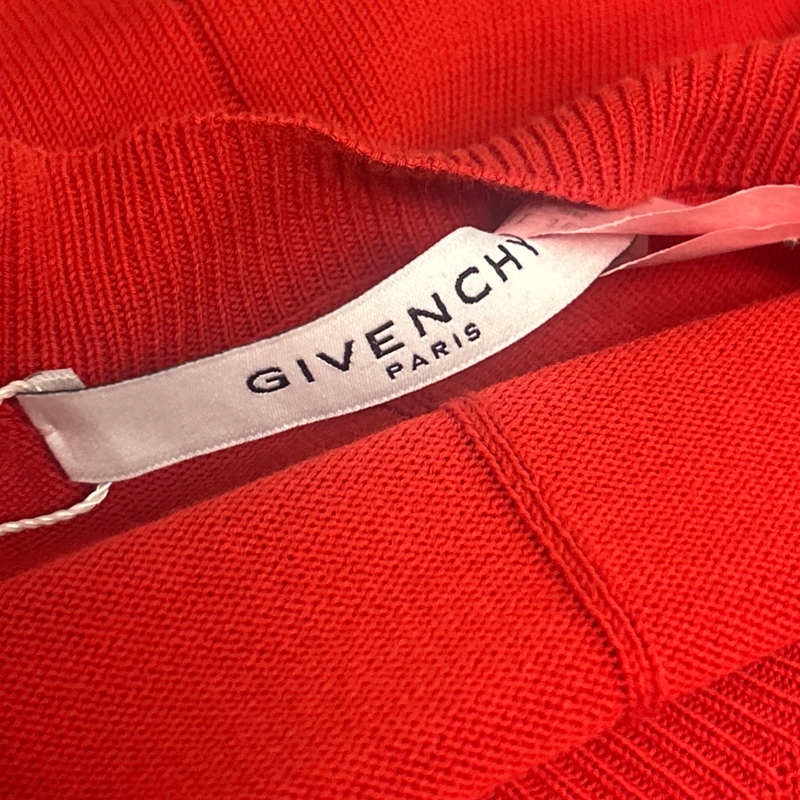 Givenchy Men's Red Cotton Jumper With Star Detail