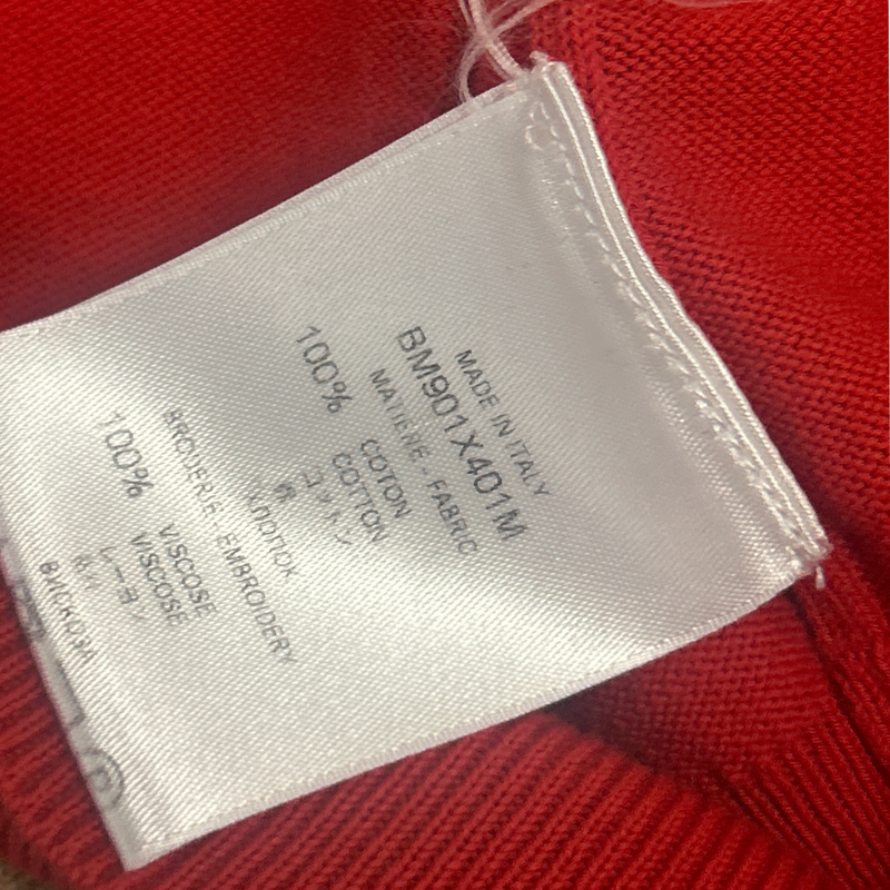 Givenchy Men's Red Cotton Jumper With Star Detail