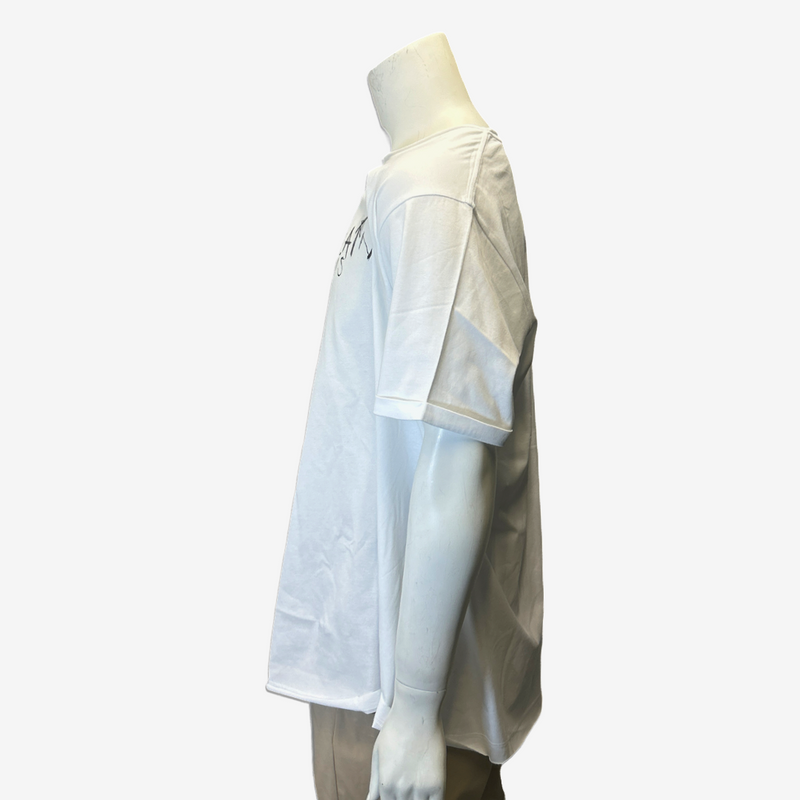 Balmain men's white cotton logo print