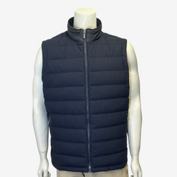 Zegna Sport men's navy wool and down puffer sports gilet