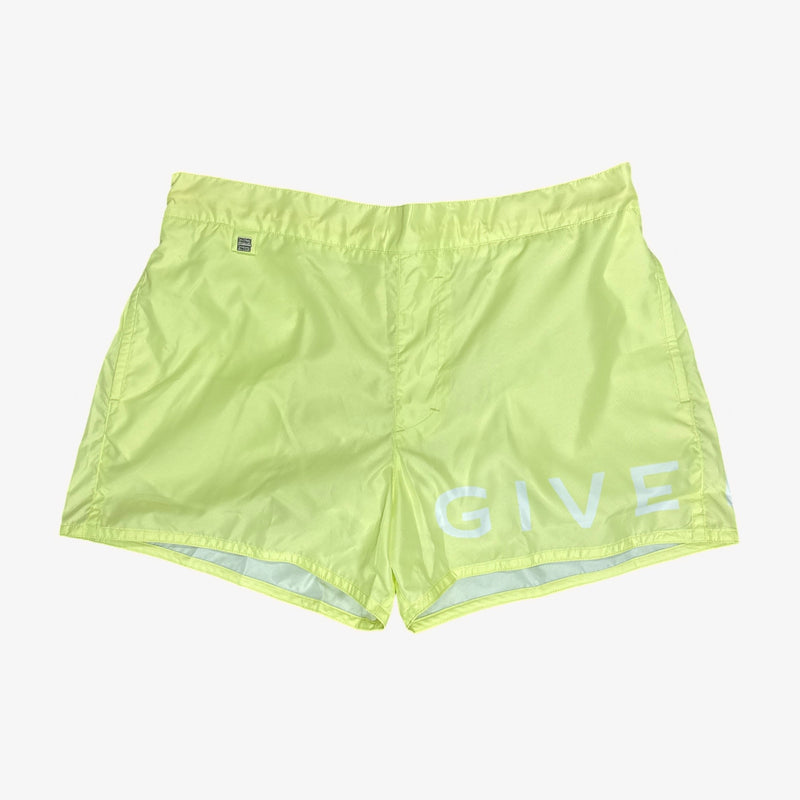 Givenchy Men's Neon Yellow Swim Shorts