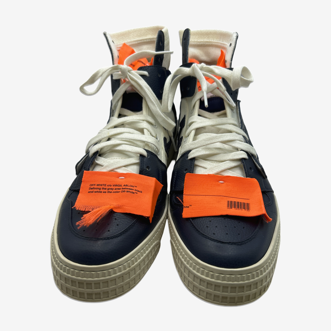 black and orange off white shoes
