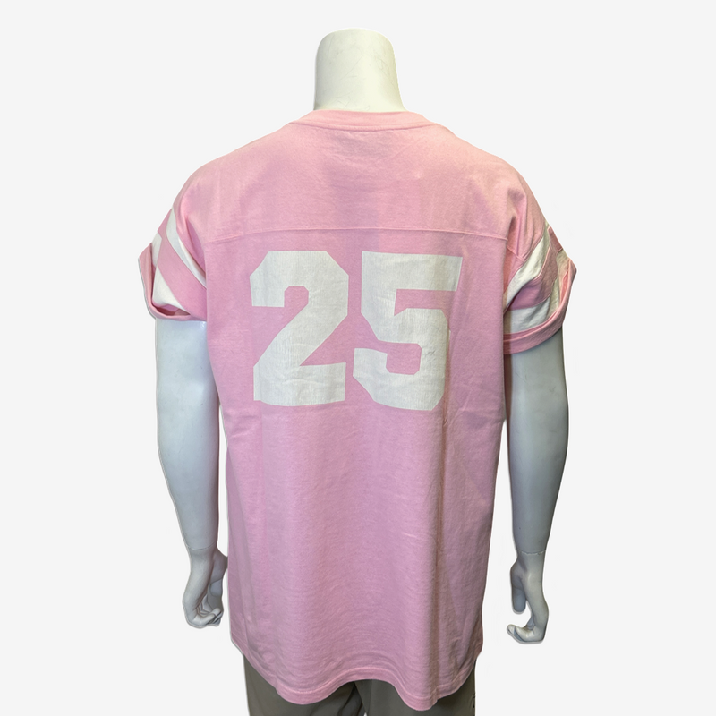 Gucci men's pink cotton varsity design t-shirt