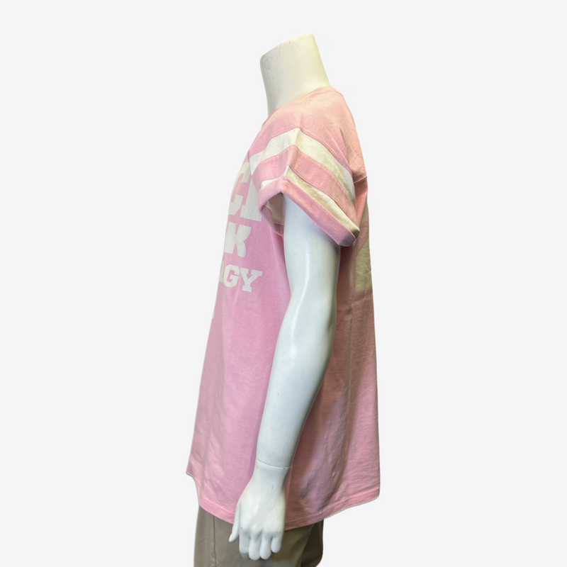Gucci men's pink cotton varsity design t-shirt