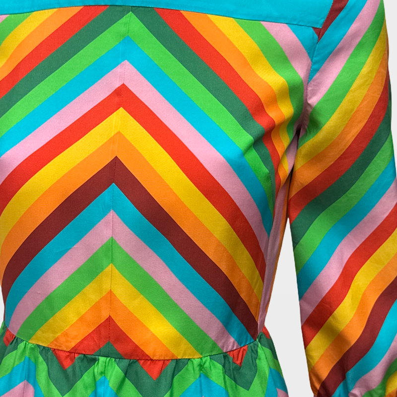 Valentino Multicolour rainbow silk mini Dress