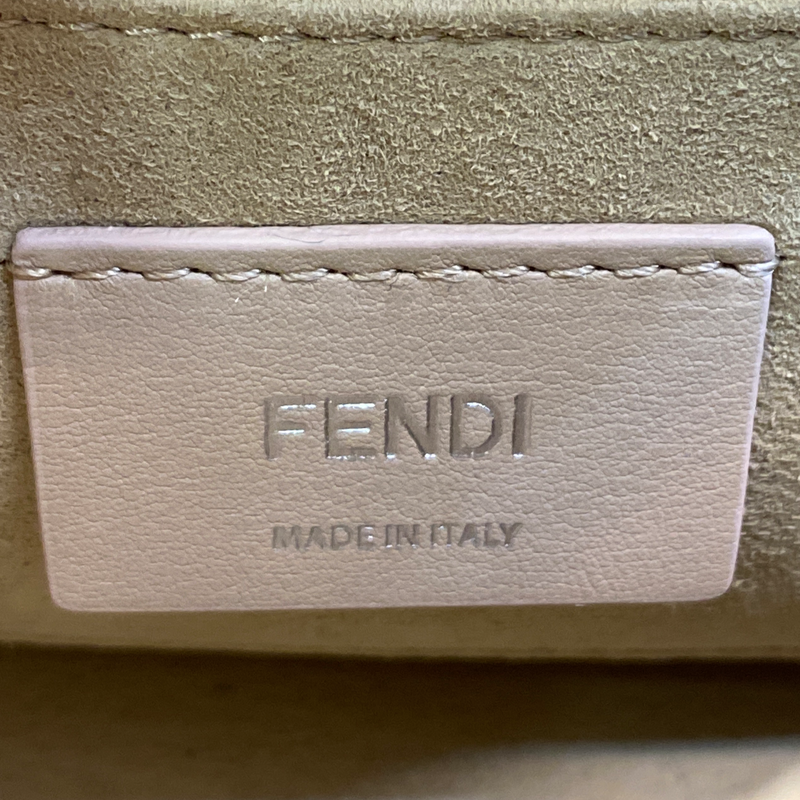 Fendi women's navy and grey leather and snakeskin Kan I bag