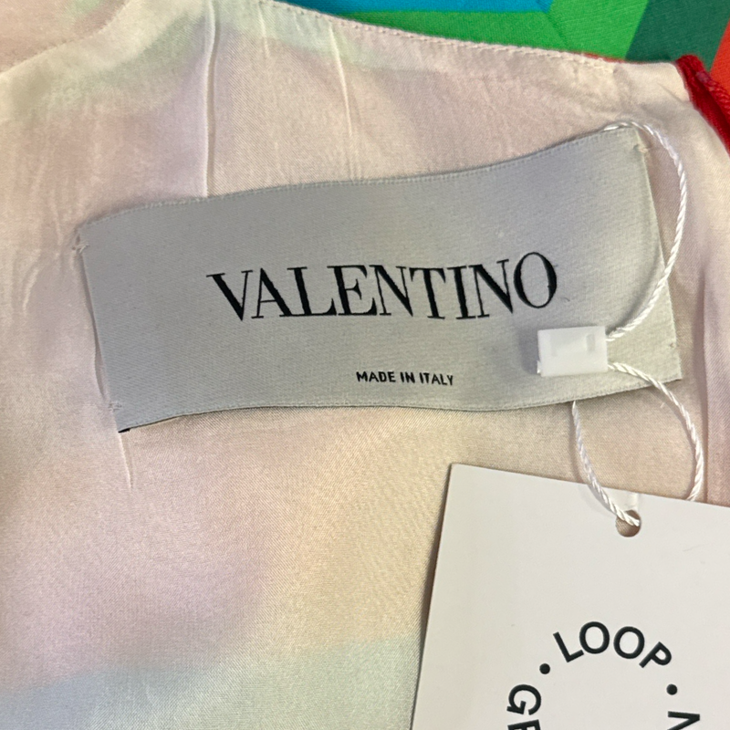 Valentino Multicolour rainbow silk mini Dress