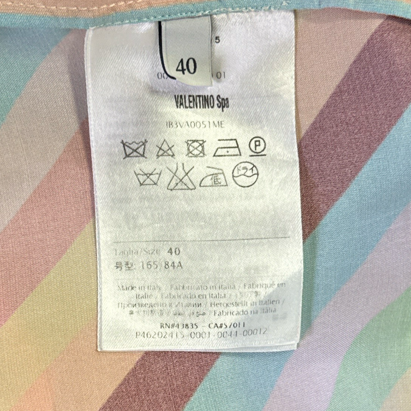 Valentino Multicolour rainbow silk mini Dress