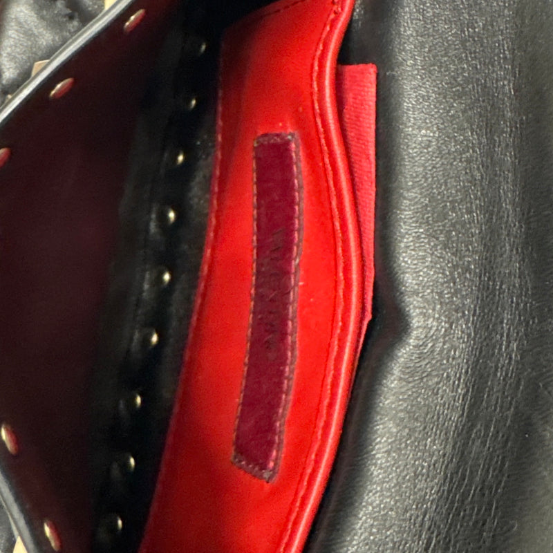 Valentino Small Nappa Leather Rockstud Spike Black Handbag