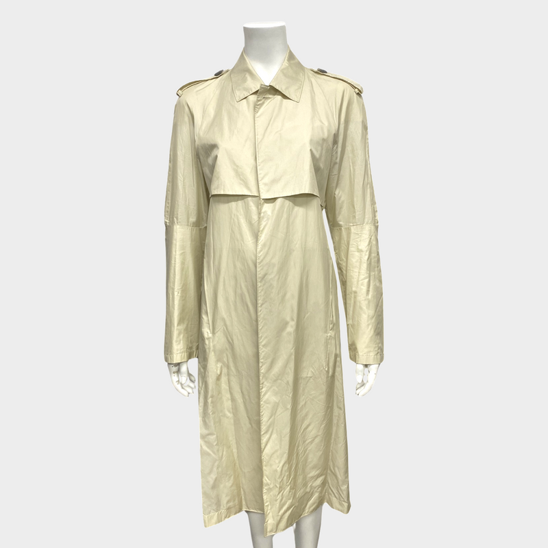 Balenciaga women's beige light rain coat