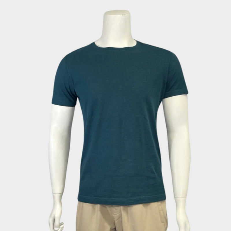 Loro Piana men's teal blue cotton t-shirt