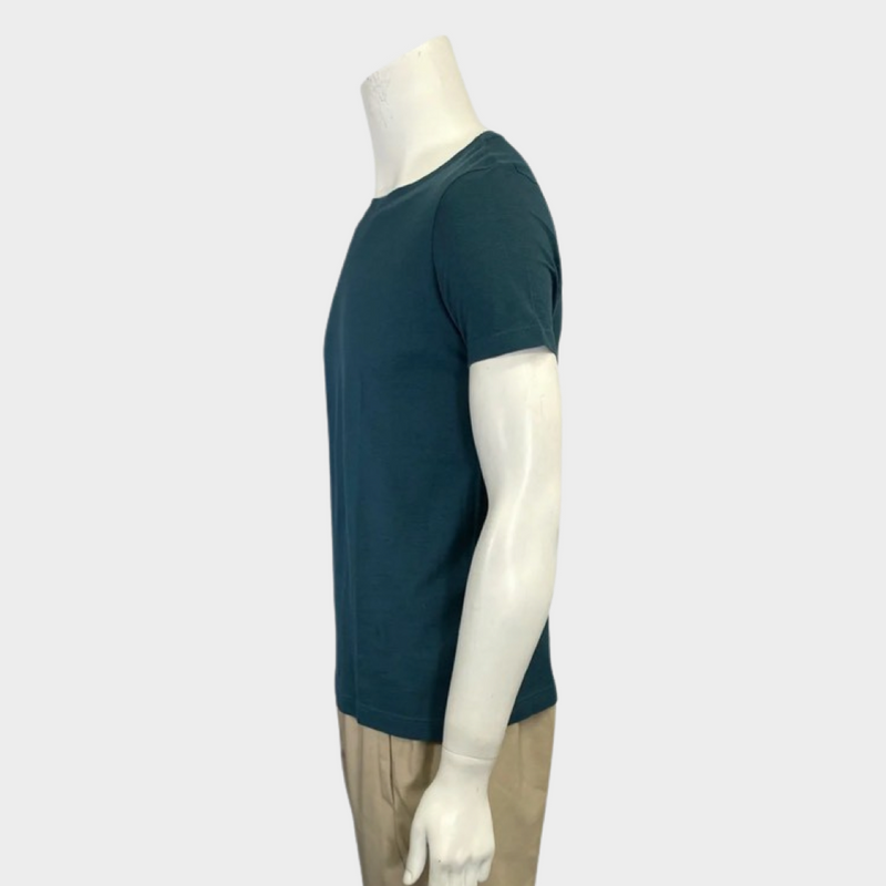 Loro Piana men's teal blue cotton t-shirt