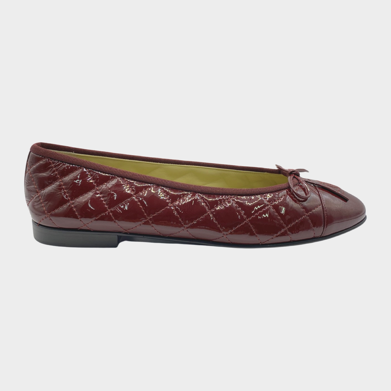 Chanel Burgundy Quilted Ballet Flats 38 – The Closet