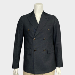 Emporio Armani men's navy cotton suit jacket