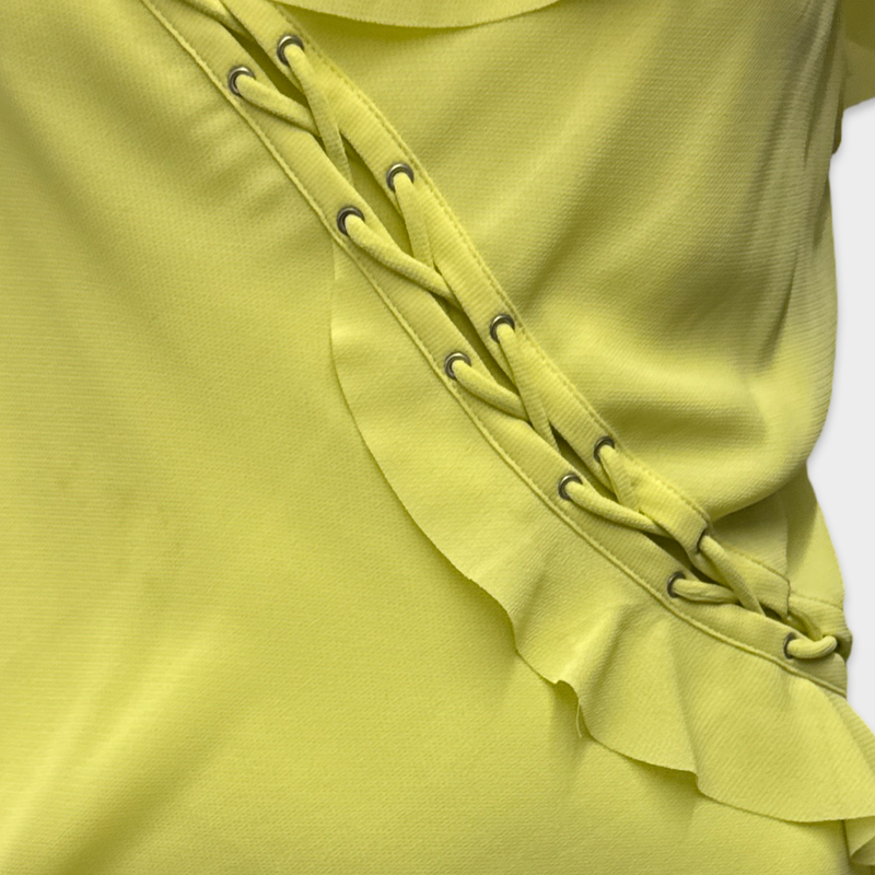 Acne Studios Yellow and green ruffle Dress