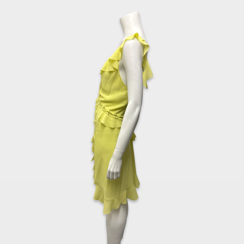 Acne Studios Yellow and green ruffle Dress