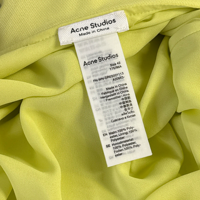 Acne Studios Yellow and green ruffle Dress